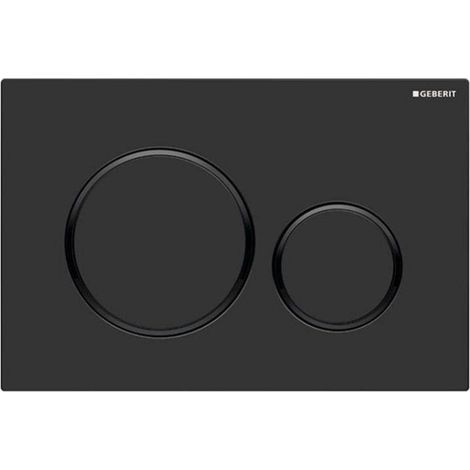 Placca di Comando SIGMA20 Doppio Tasto Neronero Opaco Geberit (1/2)