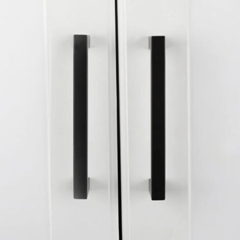 Poignées de porte de cuisine noires en acier inoxydable mat, lot de 1, distance centrale standard (1/5)