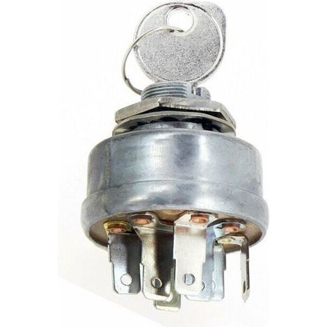 1 x 7-pin ignition switch, 4-position key, magneto, 15.9 mm mounting diameter, compatible with MTD, HUSQVARNA, and MURRAY lawnmowers and motorized machines