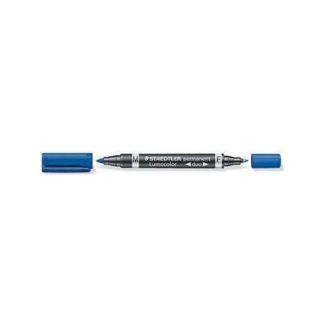 STAEDTLER Permanentmarker Lumocolor duo 348-3 0,6mm/1,5mm blau (1/5)