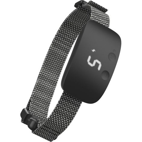 elektrisches Halsband, Anti-Bell-Halsband, batteriebetrieben, reflektierendes Band, taktile Tasten, wasser- und staubabweisend, für kleine und große Hunde, 7 Stufen, Ton, Schock, Vibration, schwarz (1/5)