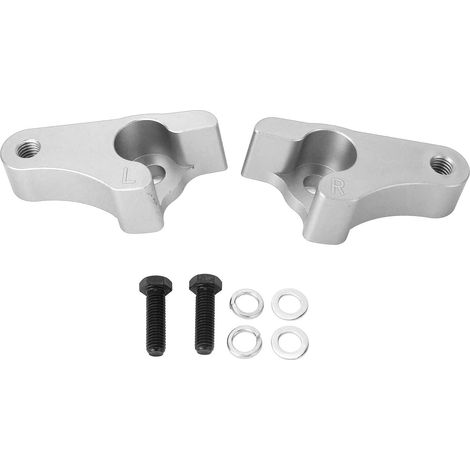 Kit de 2 blocs d'abaissement arrière de 2 pouces pour modèles Touring 2002 à 2022, couleur argent (1/5)