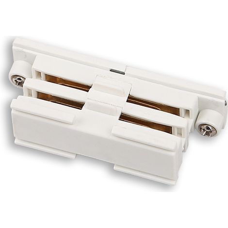Connecteur droit rail triphasé blanc Maxlight IP20 (1/2)