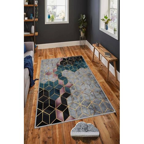 Alfombra Sandusky, Forma Rectangular, 50x80 cm Multicolor