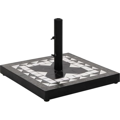 Sonnenschirmständer Schwarz und Weiß Quadratisch 12 kg