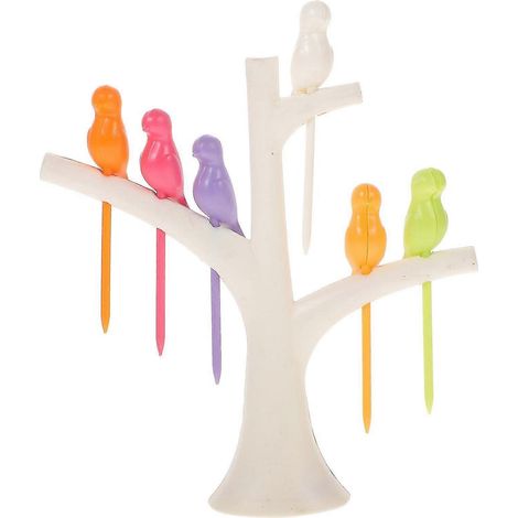 Fourchettes à fruits élégantes en plastique pour mariages et pique-niques en extérieur - Style cure-dent résistant pour amuse-gueules et plateaux de fruits (1/4)