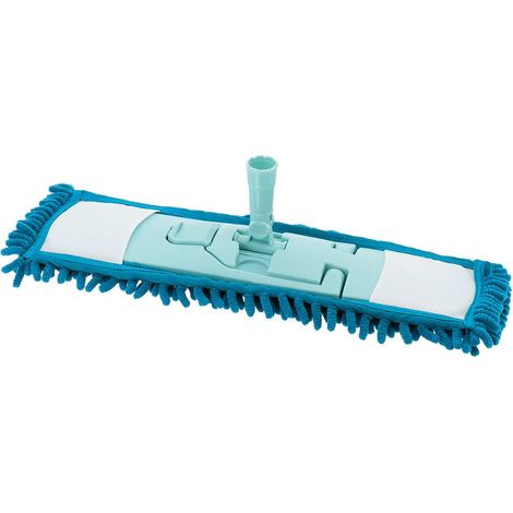Scopa piatta con parapolvere in microfibra di ciniglia - blu acqua e anatra - Tendance (1/4)