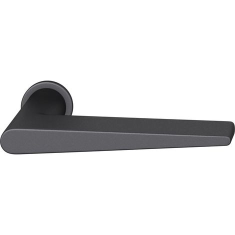 FSB Steckgriff 15 1005 auf Mini-Rosette, Türstärke 49-58 mm, Aluminium schwarz (1/4)