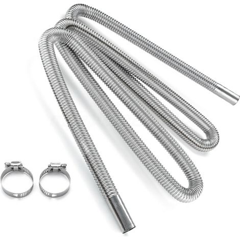 Tuyau d'échappement en acier inoxydable de 250 cm pour chauffage de stationnement, réservoir de carburant, orifice d'échappement diesel, tuyau d'échappement de stationnement