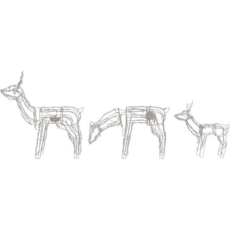 Outdoor Decoration LED MIKKELI Animated Reindeer 76/47/52 cm White (1/5)