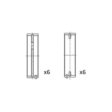 Coussinet de paliers de vilebrequin FAI AutoParts BM1062-STD VW 070 105 561 B