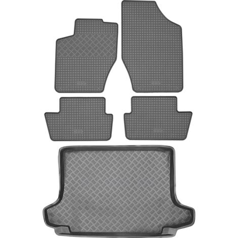 Ensemble de tapis de sol en caoutchouc pour Peugeot 308 I Break (SW) de 2008 à 2013 : tapis de sol de voiture et tapis de coffre. (1/5)