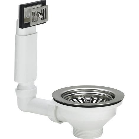 Raccord de vidange et de trop-plein 7128.4 en plastique blanc