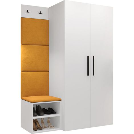 Conjunto para recibidor Nitos IV, Manila 32, 191x122x50cm, Aglomerado laminado, Tapiz, Colocada, Montada en la pared