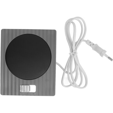 Chauffe-tasses intelligent portable universel à 2 niveaux de température avec thermostat, maintien au chaud et dessous de plat chauffant 110/220 V, gris, prise UE (1/5)