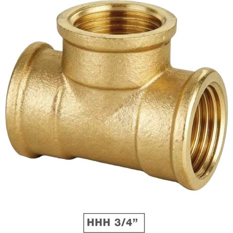 Te latón hembra-hembra-hembra 3/4" - 10 u caja