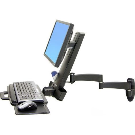 Ergotron 200 Series Combo Arm 61 cm (24") Negro Pared (1/3)