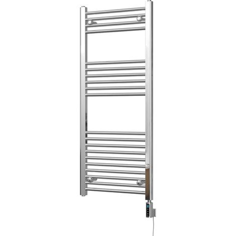 Zennor - Chrome Electric Towel Rail H1200mm x W500mm Straight 300w Thermostatic WIFI (1/3)