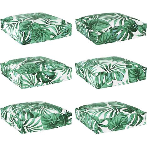 Maison Exclusive - Kissen 6 stk. Oxford-Stoff Blattmuster 40 x 40 (1/5)