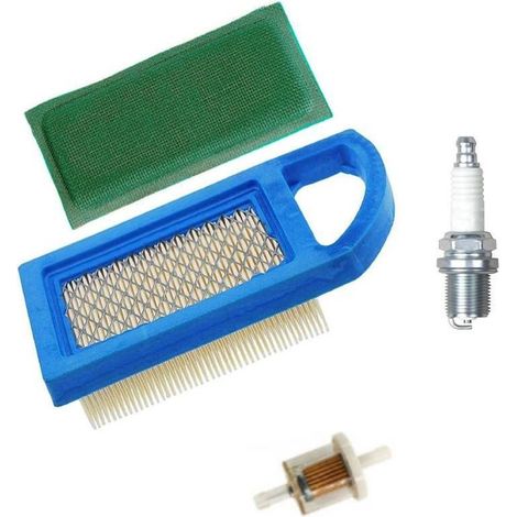 Kit filtre à air,préfiltre,bougie d'allumage,élément filtre huile,moteur Briggs & Stratton (1/4)