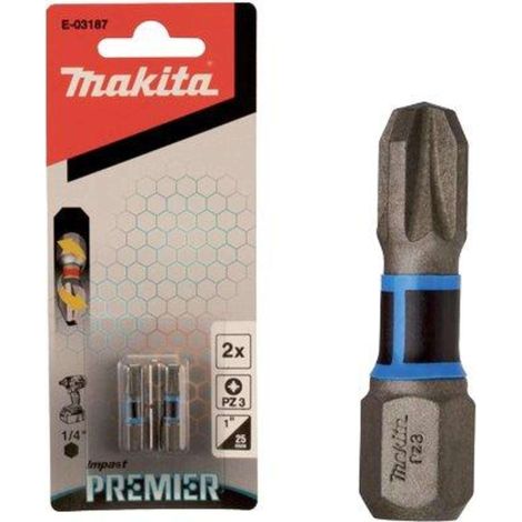 INSERTO CROCE POZIDRIV X AVVITATORE IMPULSI MAKITA - PZXMM 3X25 CF=PZ 2 - 3 confezione