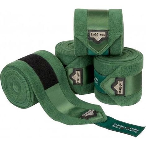 Set da 4 fasce in pile per cavalli LeMieux modello LOIRE SATIN POLO VERDE