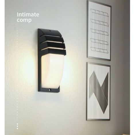 9W LED wall light, modern wall light, always on, white light, waterproof night light for garden, balcony, terrace, hallway, patio, exterior wall. (1/5)