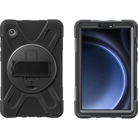 Funda resistente 4smarts con agarre para Samsung Galaxy Tab A9 negra (1/5)