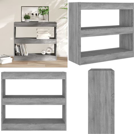 Bibliothèque/Séparateur de pièce sonoma gris 80x30x72 cm - Bibliothèque - Étagère - Meuble De Rangement - Séparateur De Pièce - Mobilier Intérieur - Home & Living (1/5)