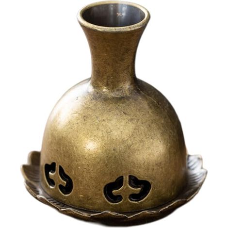 Brûleur parfumé traditionnel chinois en alliage de cuivre fabriqué à la main – Différents designs (Brûleur porte-bonheur et prospérité (Bronze))