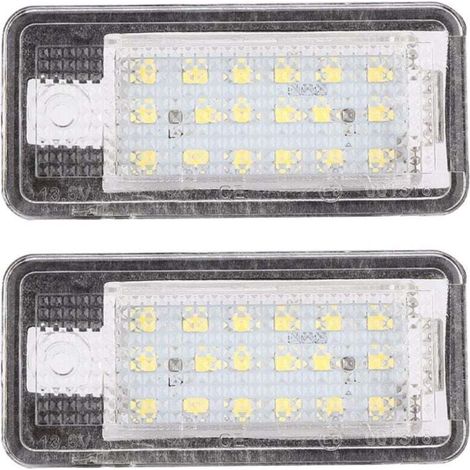 Paire Feux Plaque Immatriculation Arrière LED Universel Compatible Audi