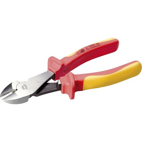 Pince coupante diagonale à forte démultiplication TOOLCRAFT TO-8096811 VDE avec facette 180 mm