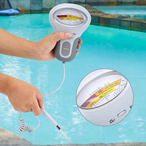 Testeur de Qualité de l’Eau pour Piscine et Aquarium Mesure du pH et du Chlore CL2