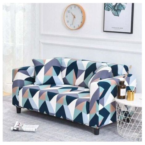 Sofa Cover 2 Seater 145-185cm Sofa Cover with Armrests Modern Universal Elastic Sofa Cover Sofa Cover Protective Cover Colorful Plaid (1/4)