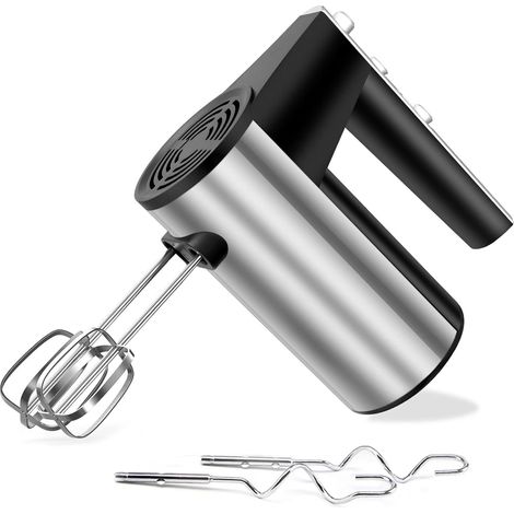 Batteur électrique à main, 1000 W, en acier inoxydable, idéal pour la pâtisserie, avec fonction turbo/réglage automatique de la vitesse, 5 vitesses. (1/5)