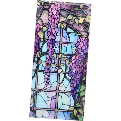 Film Adhésif Statique pour Fenêtre Dépoli 45x100 Cm en PVC Violet Amovible Occultant pour Salle de Bain Bureau Chambre – Film de Confidentialité Décoratif Autocollant (1/5)