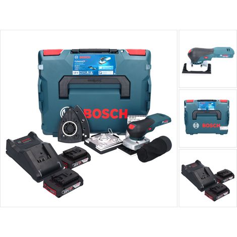 Bosch GSS 18V-13 Ponceuse vibrante sans fil 18 V + 2x batterie 2,0 Ah + chargeur + L-BOXX