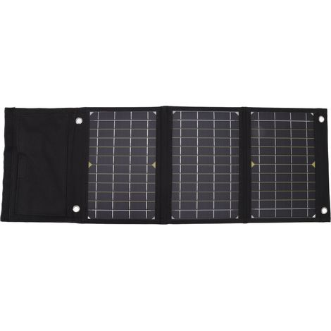Panneaux Solaires Monocristallins, Panneaux Solaires Monocristallins 5V 24W avec Ports USB pour Camping Activités de Plein Air (1/5)
