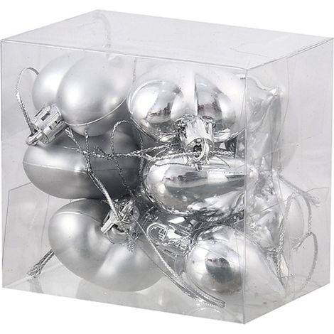 Ornement En Forme De Coeur - Décoration Pour Jour De La Saint-Valentin - PVC - Pour Arbre De Noël Chaise Rideau Rampe D'Escalier - 12 Pièces