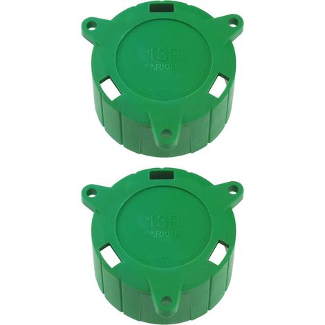 CCYKXA 2pcs 13 Broches Prise de Remorque Protection Couvercle de Positionnement Prise de Stockage en Plastique Cache-poussière pour Remorques de Remorquage 13 Broches et Camping-Cars Vert (1/5)