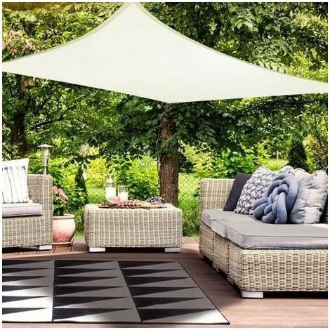 Shade of shading Waterproof Rectangular, Fabric Shading PES Water-resistant,Resistant 98% Protection Rays UV for Patio Patio Outdoor, outside white 2x3 (1/5)
