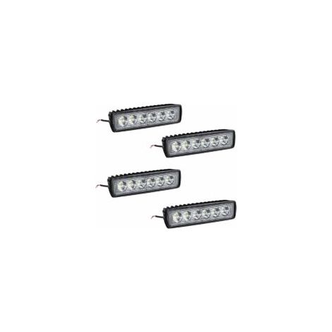 x 18W LED-Arbeitsscheinwerfer, Lichtleiste, Arbeitsleuchte – IP67 Aluminium-Zusatzscheinwerfer für Geländetraktoren mit Reflektor – Fei Yu – Crezuo (1/4)
