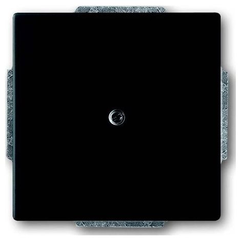 Busch-Jaeger Piastra centrale Copertura cieca 1 volta con anello di supporto nero opaco - Piattaforma 63 (1742-885), 2CKA001710A3895
