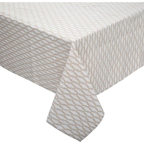 Nappe en coton chambray Beige lin 150 x 250 cm - Atmosphera (1/5)