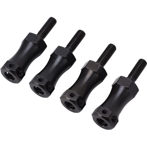 Adaptateur D'extension en Acier Durable pour Moyeux à Entraînement Hexagonal de Roue RC pour Une Meilleure Adhérence 12 Mm adapté aux Voitures LOSI Baja Rey 1/10 RC, 4 Pièces (1/5)