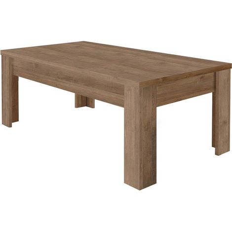 MERCURE - Table Basse Rectangulaire Plateau et Pieds Aspect Chêne Mercure (1/2)