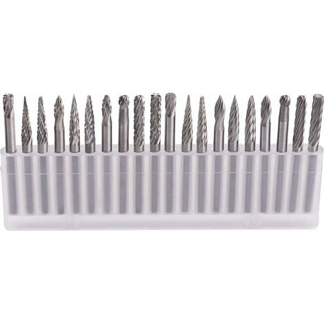 Fraises Rotatives - phe 20Pcs fraise carbure de tungstene meche acier rotatif fichiers mèches en diamant/Outil rotatif avec 3 mm Tige/DIY menuiserie, sculpture, gravure, perçage sur bois (1/5)