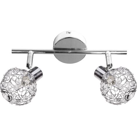 Plafoniera Candellux Collar cromata 2xG9 cristallo