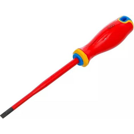 Tournevis VDE Pointe Extra Fine Cruciforme PZ1 - 24,9 cm - Isolation Sécurisée et Précision, Acier - D-Work