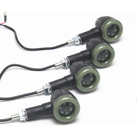 Lot de 4 clignotants ronds rétro à 3 effets lumineux pour moto (1/5)
